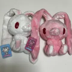 新品タグ付き 汎用うさぎ バレンタイン ぬいぐるみ ピンク 森チャック