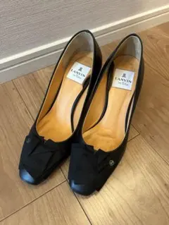 LANVIN en Bleu パンプス ブラック リボンのサムネイル