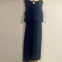 AG by aquagirl ネイビー ワンピース プリーツ ロング丈 綺麗め
