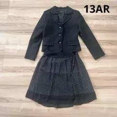 フォーマル セレモニー スーツ レディース 黒 13AR【１回のみ着用】