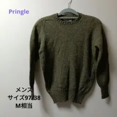 Pringle/ ウール クルーネックセーター オリーブグリーンのサムネイル