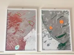 ヒロアカ原画展　緑谷出久　爆豪勝己　A2アートポスター