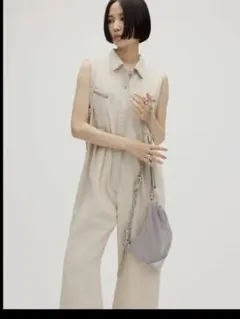 AMERI　MEDI GRUNGE DENIMWIDE ROMPERSサロペットのサムネイル