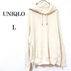 UNIQLO ユニクロ◇スウェットプルパーカ オフホワイト L ユニセックス