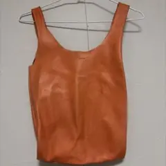 BAGGU レザー トートバッグ オレンジのサムネイル