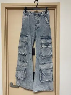 ディーゼル　デニムブルー カーゴパンツ D-SIRE-CARGO-D
