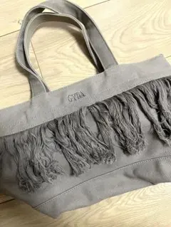 GYDA フリンジ キャンバス ハンドバッグ グレー