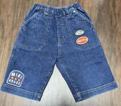 み*う様 100cm ミキハウス　デニムハーフパンツ レトロ