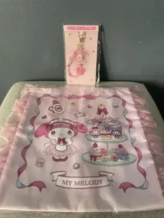 マイメロディ一番くじアクリルキーホルダーと袋セット