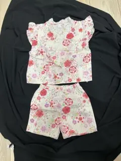 ベビー甚平　女の子90cm