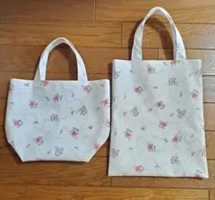 ビニールコーティング　トートバッグ　2個セット