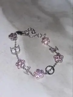 最終　Christian Dior ロゴ フラワー ブレスレット　貴少品