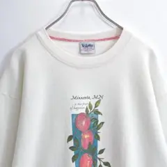 90s USA製 Volunteerヴォランティア アート プリント スウェット
