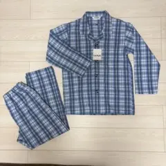 GUNZE メンズ パジャマ チェック柄 ブルー系