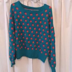 RODEO CROWNS WIDE BOWLネオンドットニットトップス グリーン