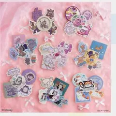 Happyくじ ディズニー　にゃん・にゃん・にゃん　ステッカーフルコンプ