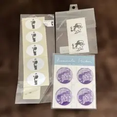 1980s デザインぽいシール３種セット　昭和レトロ