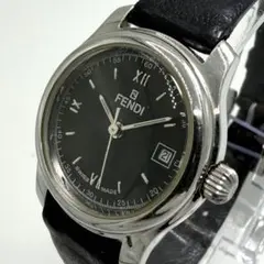 美品 フェンディ 210L クラシコ 黒文字盤 稼働 純正ベルト＆バックル 美品 フェンディ 210L クラシコ 黒文字盤 稼働 純正ベルト＆バックル