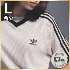 完売品 韓国 新品 adidas L ワッフル 白 ポロシャツ アディダス レアのサムネイル