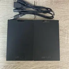 2台セット BUFFALO ポータブルHDD 1TB2台 バラ売り不可