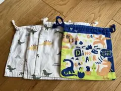 恐竜柄 巾着袋 3枚セットのサムネイル