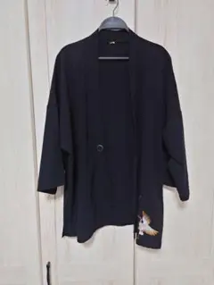 黒の鶴刺繍　羽織　和柄　5XL