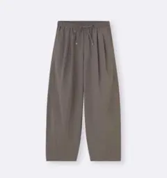 GU バレルレッグプルオンパンツ M オリーブ