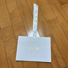 DIOR ホワイトショップ袋 ゴールドロゴ