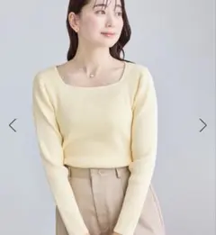 【今季】ロペピクニック　スクエアネックリブニット