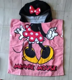 東京ディズニーリゾート　ミニーマウス　フード付きタオル