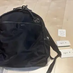 【美品】agnis b. ブラック リュック・バックパック