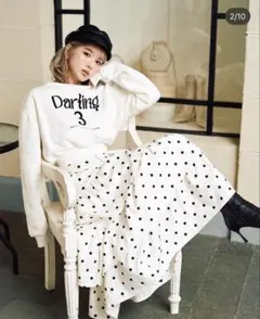 darichフリルドットスカート