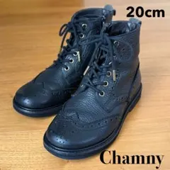 chamng シボ革レザーブーツ　20cm