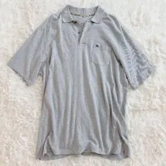 希少XLサイズ✨バーバリー ノバチェック ポロシャツ グレー コットン 近年