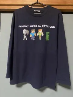 Minecraft 長袖トレーナー ネイビー　M