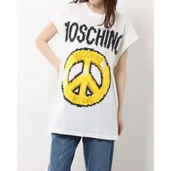MOSCHINO ピクセルロゴ ピースマーク ノースリーブTシャツのサムネイル
