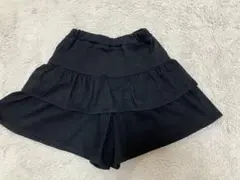 COMME CA ISM キュロットスカート ブラック ティアード
