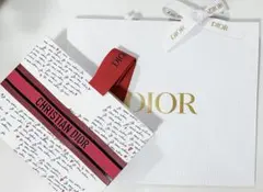 Dior ショッパー ディオール プレゼント ギフト 紙袋 2点 白 ピンク