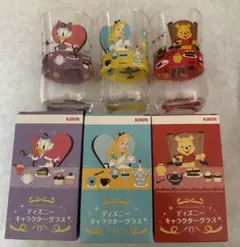 【未使用品】ディズニー　グラス　3個セット　デイジー、アリス、プーさん