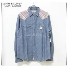 未使用 2010s DENIM&SUPPLY シャンブレーウエスタンシャツ M
