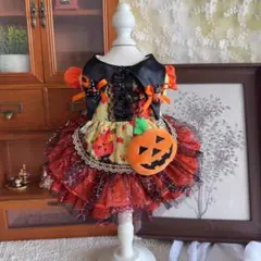 ハンドメイド♡犬服 ハロウィン柄の3段フリルキャミワンピース ハンドメイド♡犬服 ハロウィンの3段フリルキャミワンピース - メルカリ