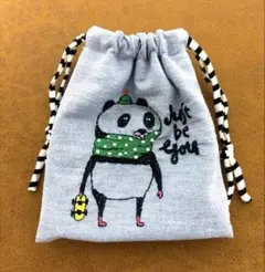 スケボのパンダ⭐︎巾着ポーチナタリーレテコーラルアンドタスクヒグチユウコネセセア