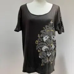 ジョンブル 総柄 花柄 ゴールド Tシャツ フリーサイズ Johnbull 半袖のサムネイル