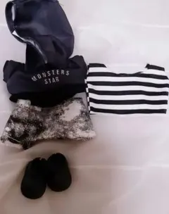 Lububu ラブブ服 パーカー デニム靴 Tシャツセット