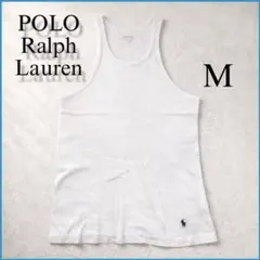 ポロラルフローレン★クラシックフィットリブタンクトップ ホワイト白 M メンズ