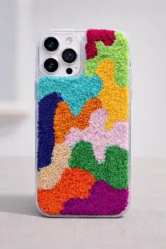 【一点もの／訳あり】カラフル刺繍 iPhone15ケース