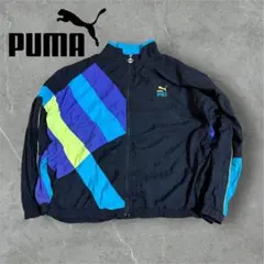 【H29】90s PUMAプーマ刺繍ロゴナイロンジャケットエヴァンゲリオンカラー