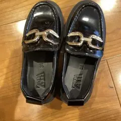 ZARA ブラック ローファー 20cm