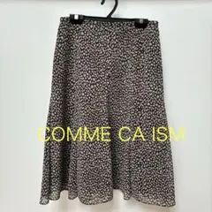 コムサイズム レオパード フレアスカート M
