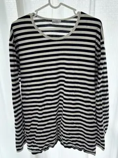 【定価25,300円 】marimekko ストライプ Uネック長袖カットソー